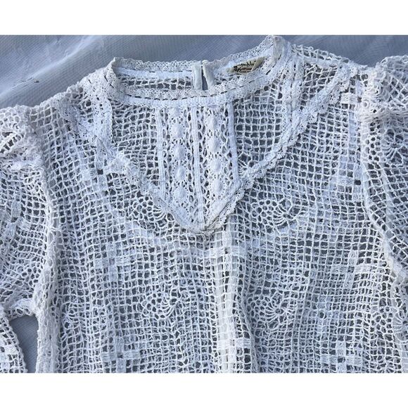 Free People Intimately 70s Style Crochet Bodysuit White Size S $128 - Picture 8 of 11